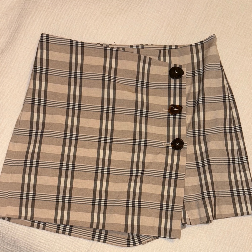 Mango Plaid Skort